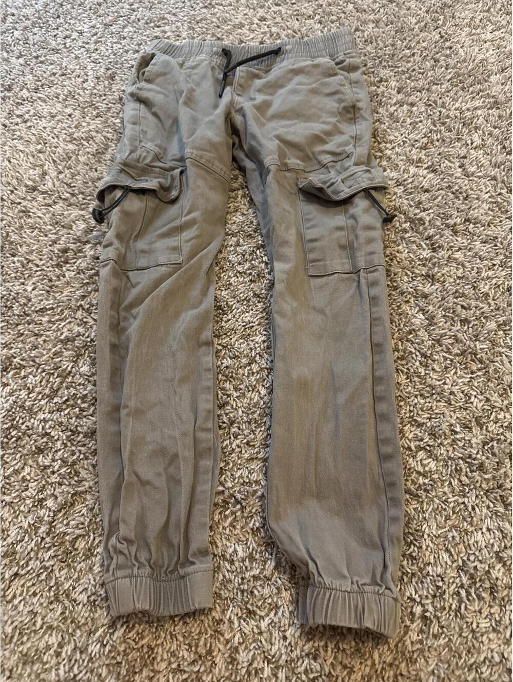 Seven Souls Boys Gray Cargo Jogger Pants 14/16 - Casual Utility Fit